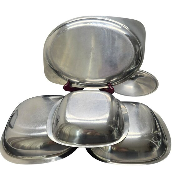 Gense and Vintage Stainless Steel Serving Platter & Cover Lot JJ3960 - Picture 3 of 11